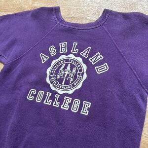Vintage 50s 60s Ashland Ohio College Purple Sweatshirt Velva Sheen Medium M